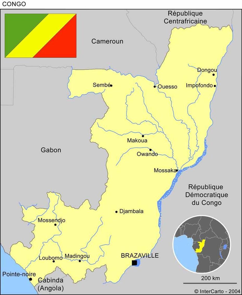 Carte Geographique Et Touristique Du Congo Brazzaville, Brazzaville …, Impfondo, Congo (Brazzaville), Impfondo, Congo (Brazzaville)