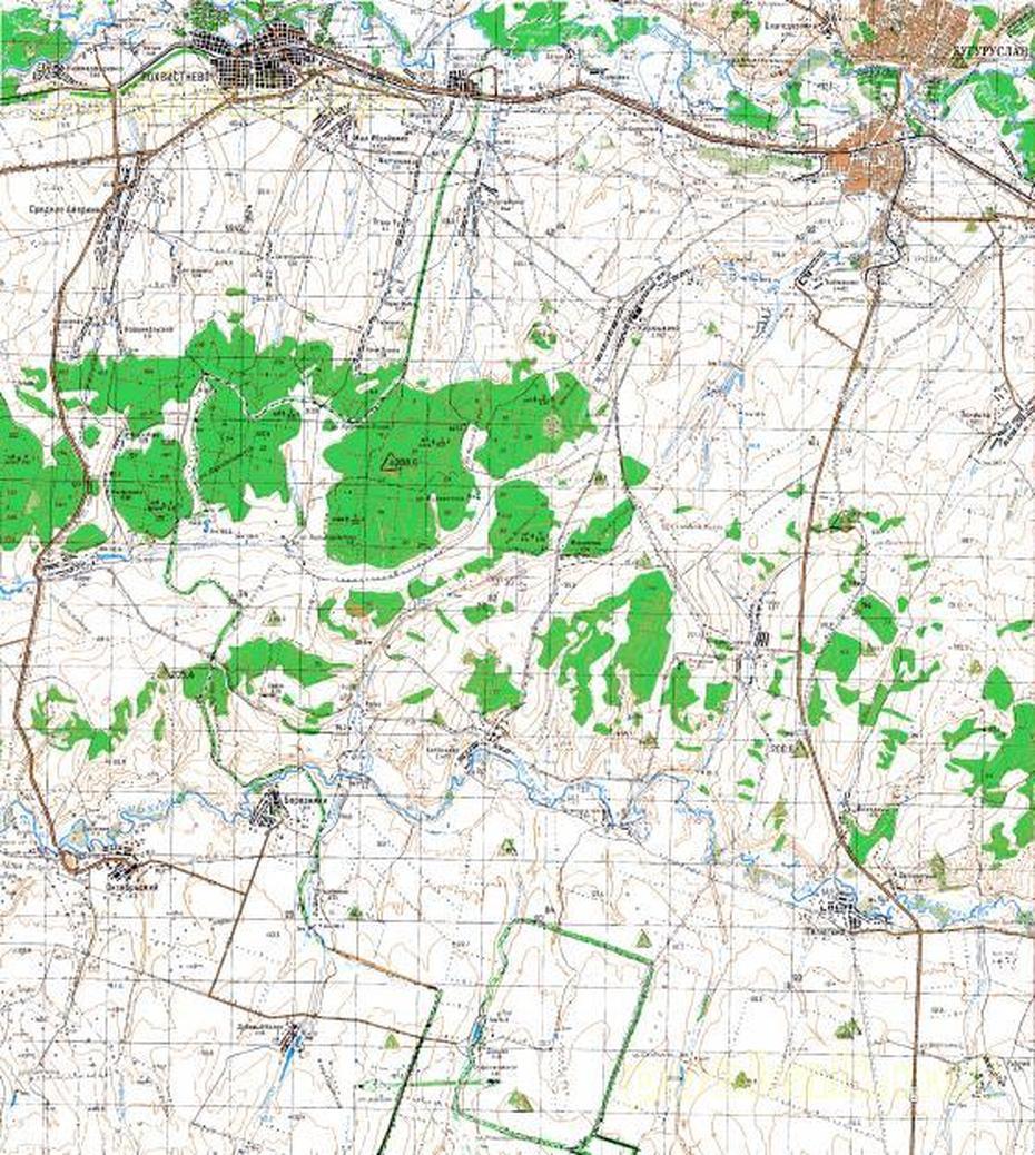 Download Topographic Map In Area Of Buguruslan, Pokhvistnevo – Mapstor, Pokhvistnevo, Russia, Russia  With Cities, Of Russia Area