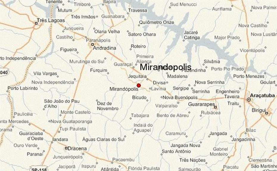 Guia Urbano De Mirandopolis, Mirandópolis, Brazil, Brazil  Printable, Simple Brazil