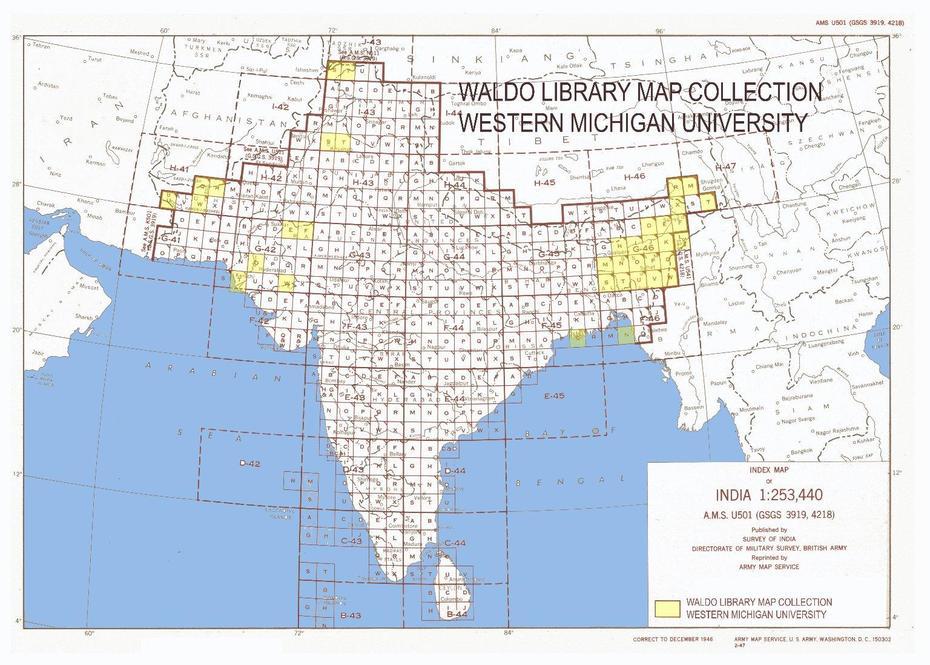 Index Map Of India 1:253,440 – Index Map Collection, Pāppinisshēri, India, Pāppinisshēri, India