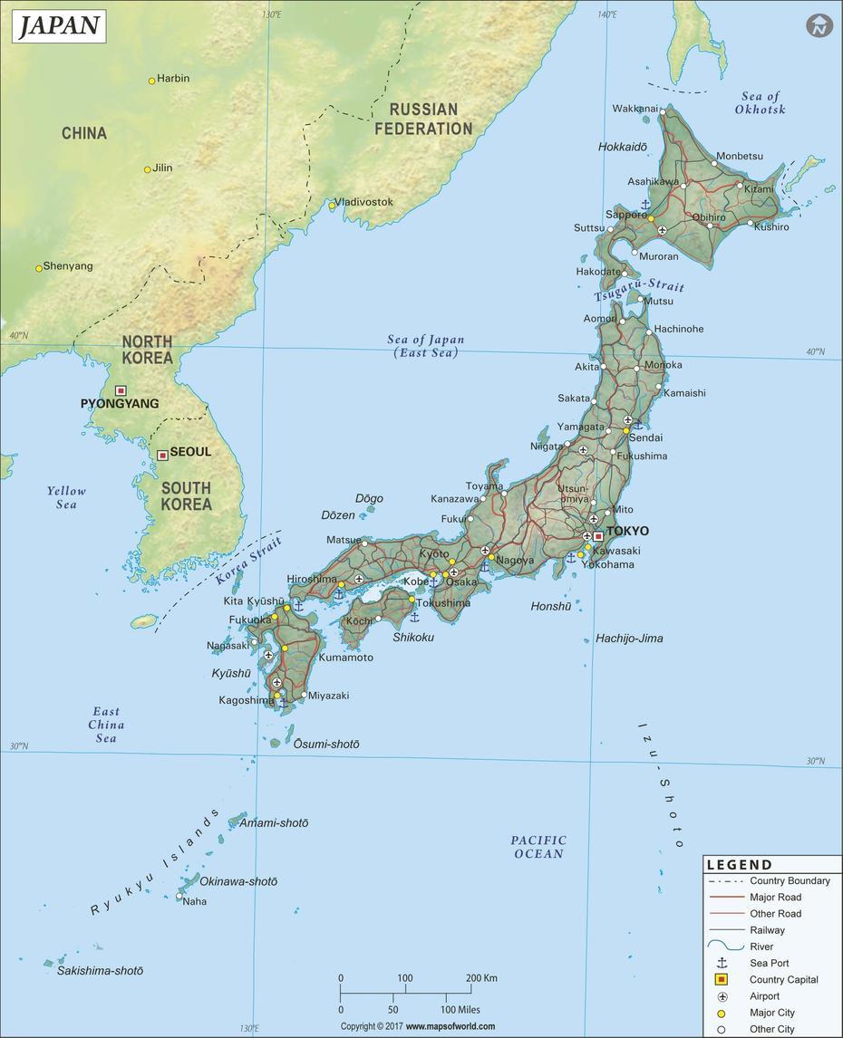 Japan Political Wall Map By Maps Of World – Mapsales, Bungoōno, Japan, Feudal Japan, Southern Japan