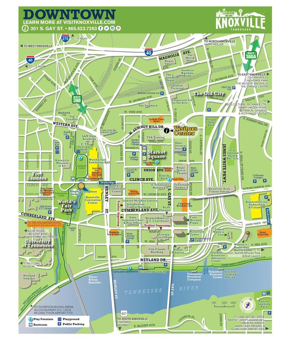 Knoxville Tennessee, Knoxville Skyline, Knoxville, Knoxville, United States