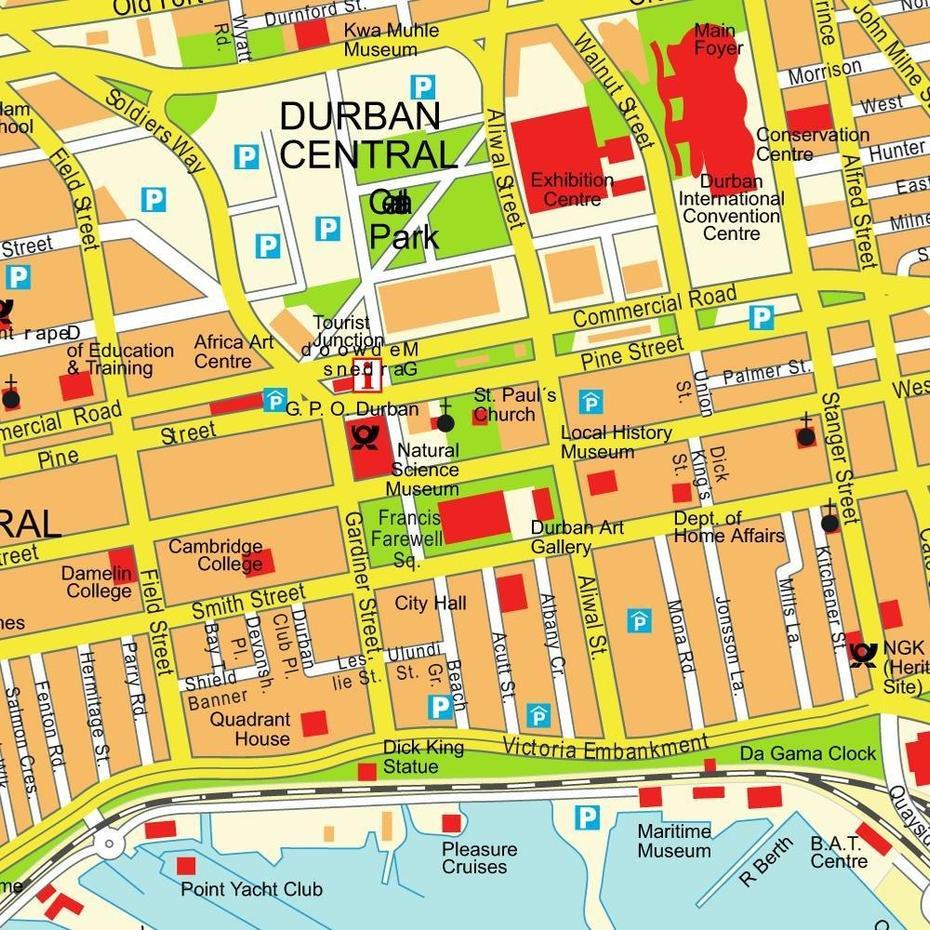 Large Durban Maps For Free Download And Print | High-Resolution And …, Durban, South Africa, Durban Sa, South Africa City