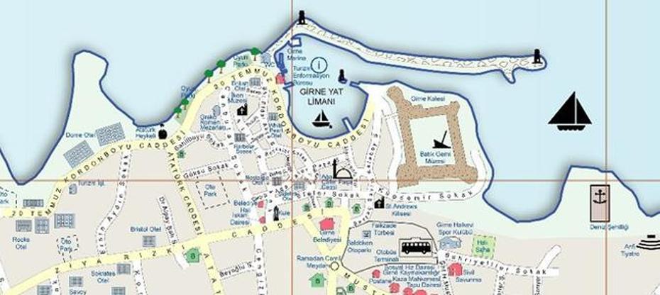 Map Of Kyrenia, Kyrenia, Cyprus, Nicosia Cyprus, Famagusta Cyprus