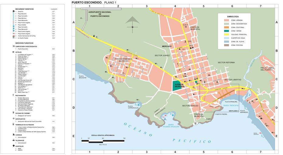 Map Of Puerto Escondido – Full Size | Gifex, Puerto Escondido, Colombia, Puerto Escondido Oaxaca, Of Puerto Escondido Mexico