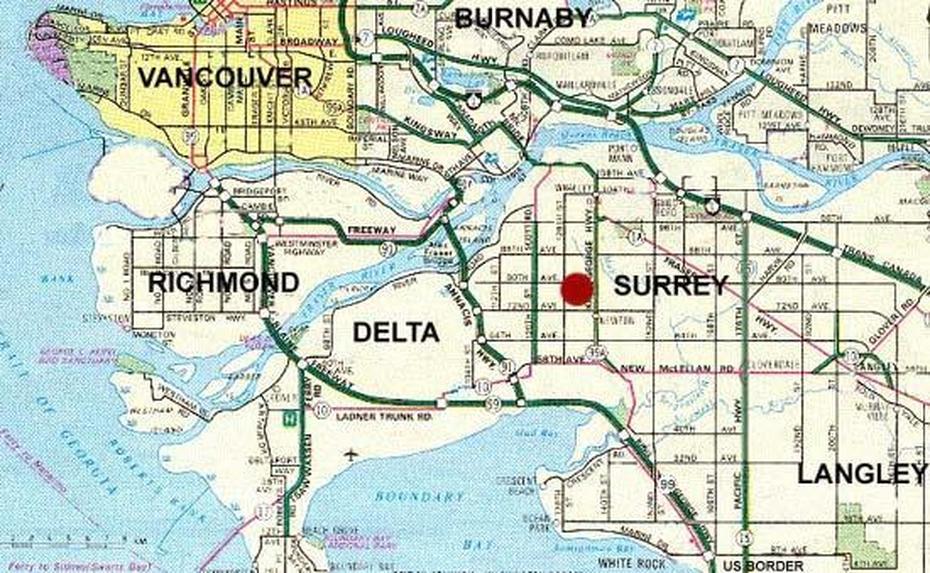 Map Of Surrey Bc | Map Of The World, Surrey, Canada, Guildford Surrey, Langley Canada