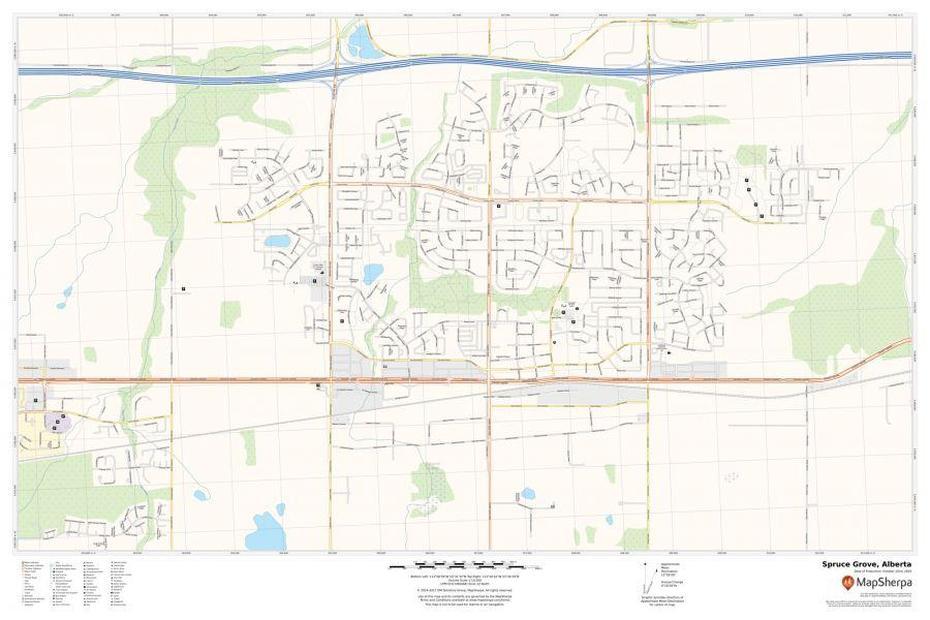 City Of Spruce Grove Map, Spruce Grove, Canada, Banff  Lodge, Spruce Log Cabin