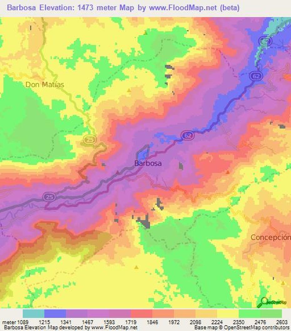 Elevation Of Barbosa,Colombia Elevation Map, Topography, Contour, Barbosa, Colombia, Finca Colombia, A De Antioquia Colombia