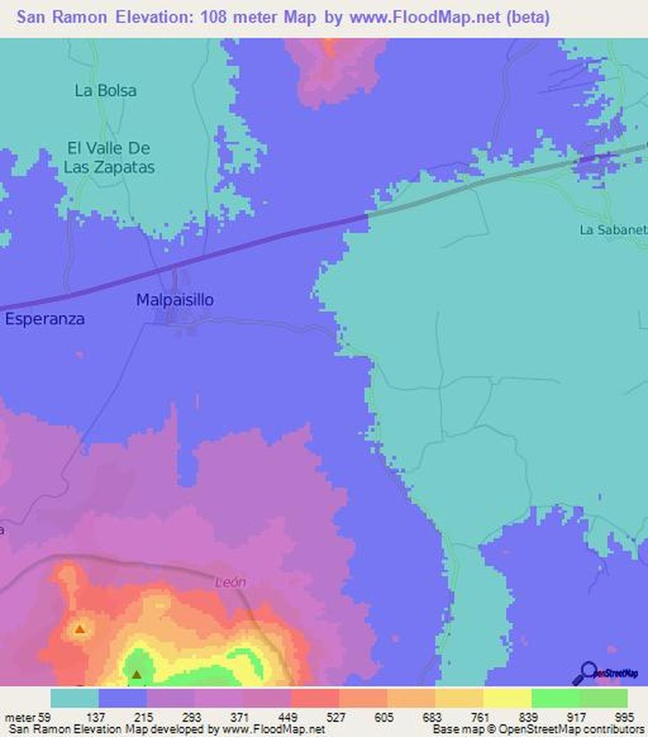 Elevation Of San Ramon,Nicaragua Elevation Map, Topography, Contour, San Ramón, Nicaragua, San Ramon, San Ramon Ca Waterfall
