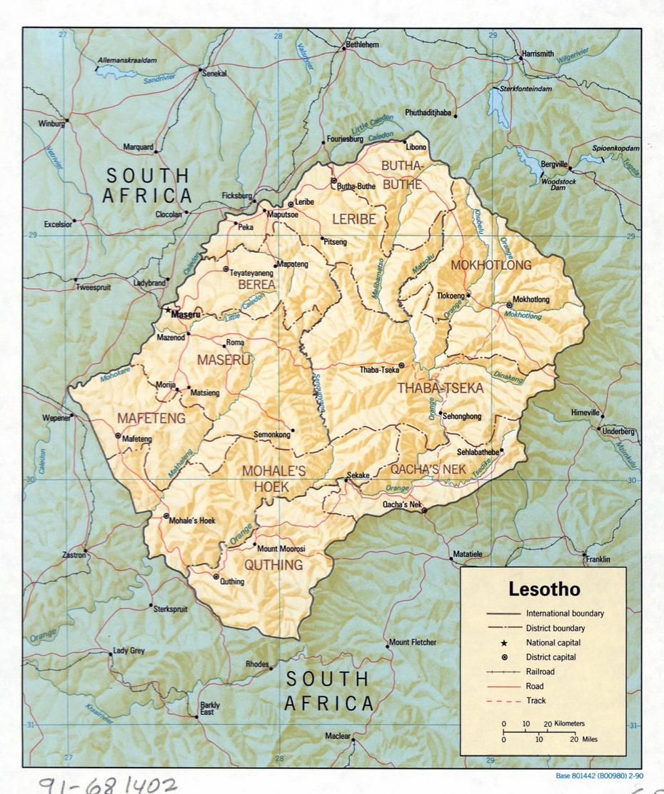 Large Detailed Political And Administrative Map Of Lesotho With Relief …, Mazenod, Lesotho, Thaba Bosiu Lesotho, Lesotho Logo