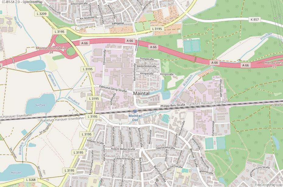 Maintal Map Germany Latitude & Longitude: Free Maps, Maintal, Germany, Mainz Germany, Bad Kissingen Germany