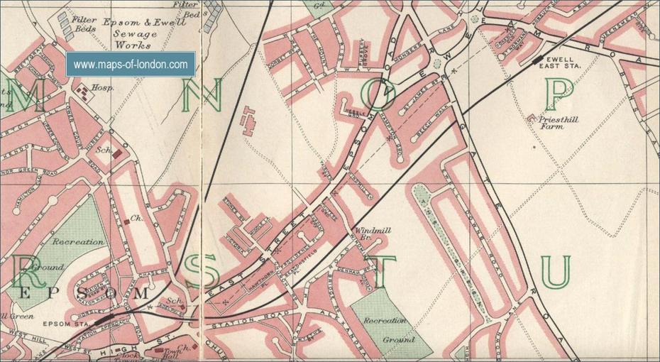 Map Of Epsom, London, Epsom, United Kingdom, Large Uk, Simple  United Kingdom