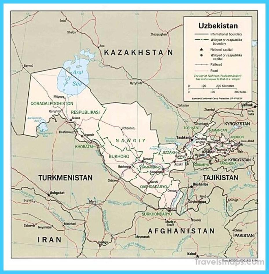 Map Of Uzbekistan – Travelsmaps, G’Ijduvon Shahri, Uzbekistan, Samarkand, Uzbekistan Flag