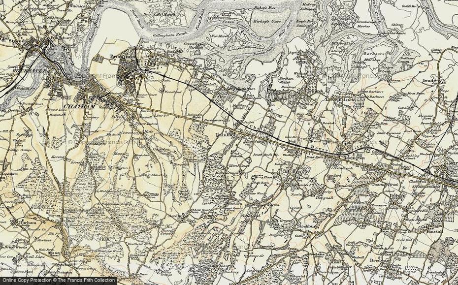 Old Maps Of Rainham, Kent – Francis Frith, Rainham, United Kingdom, West Midlands England, England Location On World