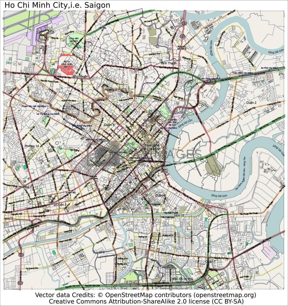 Royalty Free Vector | Ho Chi Minh City Vietnam Map Aerial View By Jrtburr, Ho Chi Minh City, Vietnam, Saigon On, Ho Chi Minh City On World