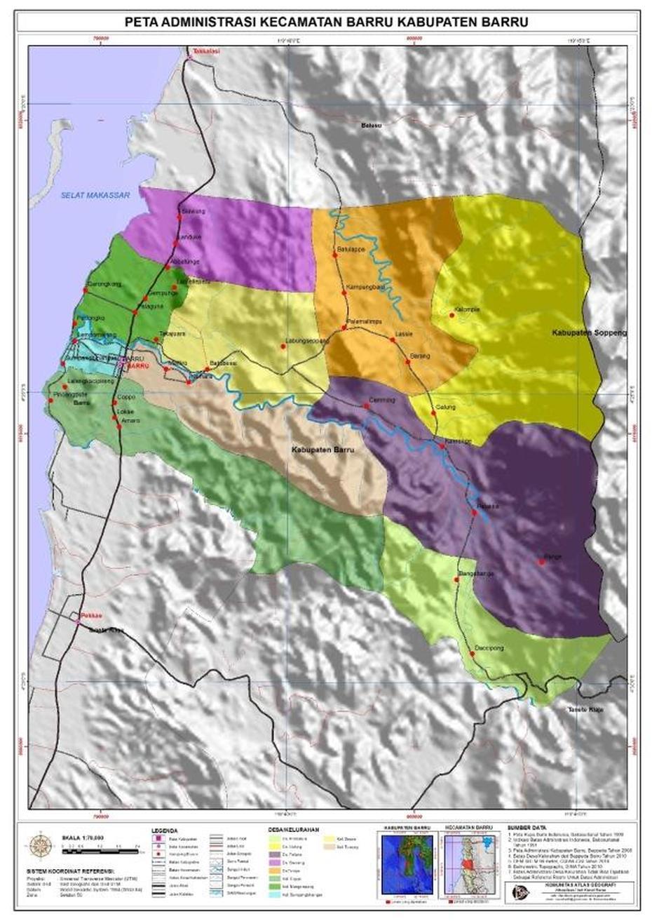Administrasi Kecamatan Barru | Peta Tematik Indonesia, Barru, Indonesia, Rita  Bensimon, Ted Barrus