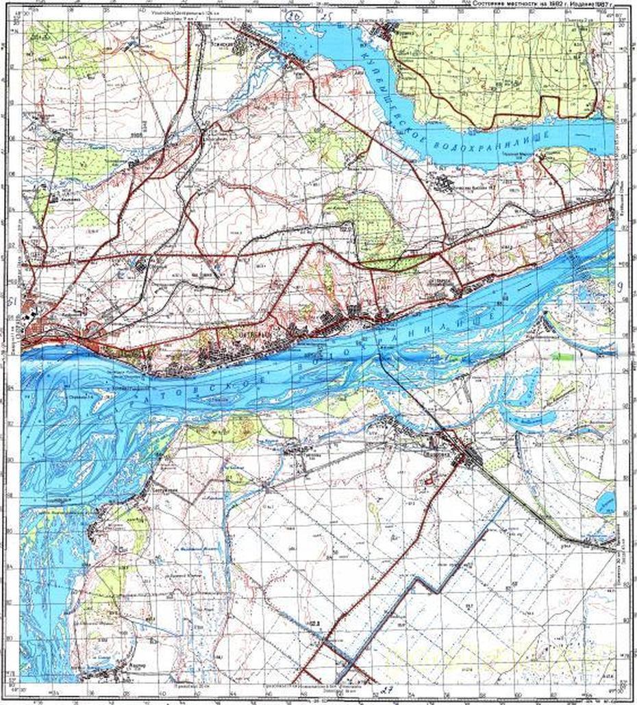 B”Download Topographic Map In Area Of Oktyabrsk, Kashpir, Obsharovka …”, Oktyabr’Sk, Kazakhstan, Kazakhstan Russia, Kazakhstan Europe