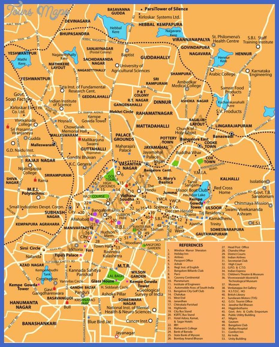 Bangalore Map – Toursmaps, Bangalore, India, Gurgaon India, Bangalore East