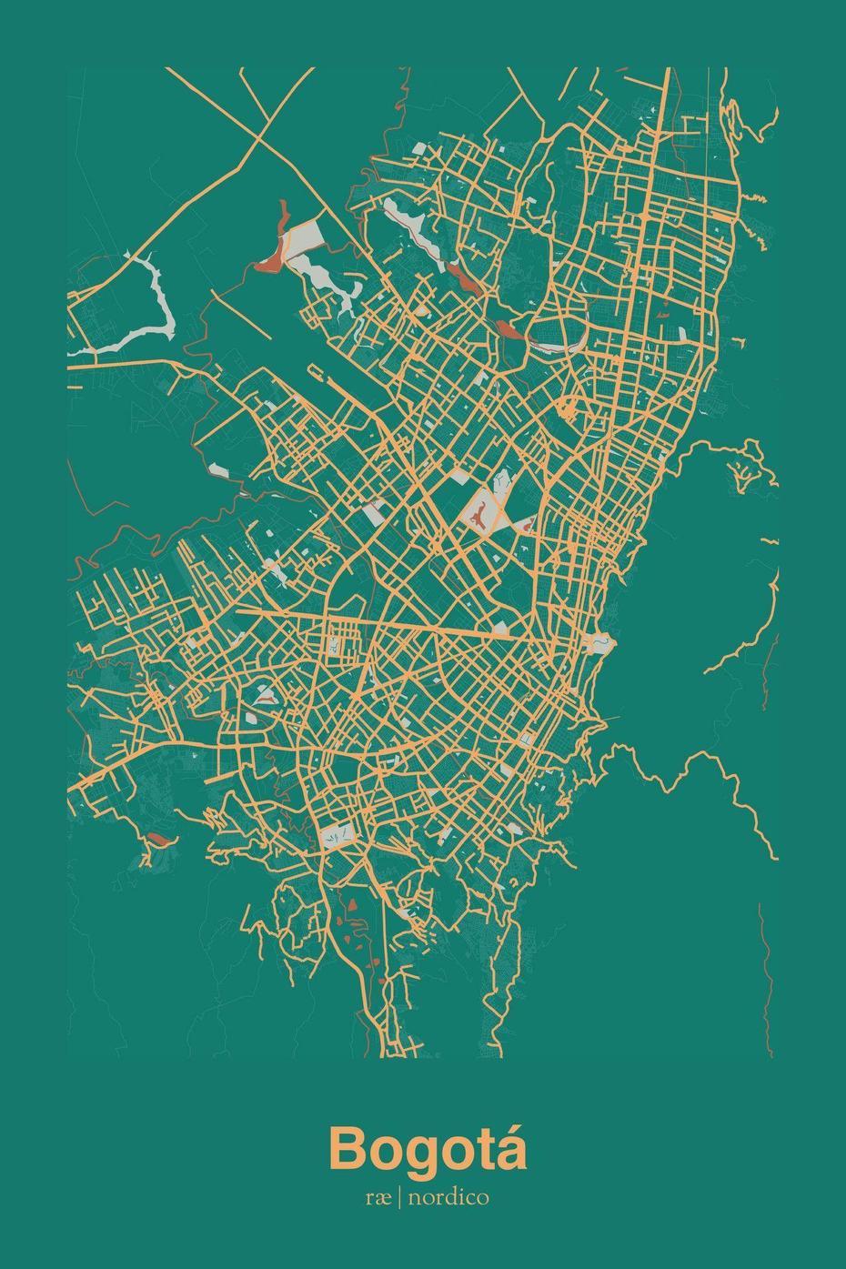 Bogota, Colombia Map Print | Colombia Map, Map Print, Map, Bogotá, Colombia, Capital Of Colombia, Chapinero  Bogota