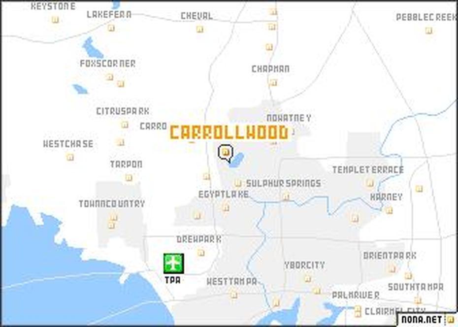 Carrollwood (United States – Usa) Map – Nona, Carrollwood, United States, United States  50 States, United States  Puzzle