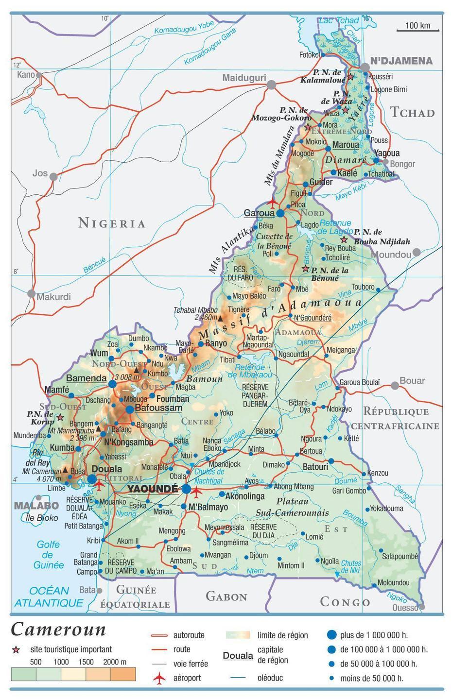 Carte Du Cameroun – Differentes Cartes Du Pays Du Continent Africain, Monatélé, Cameroon, Cameroon Location, Cameroon City