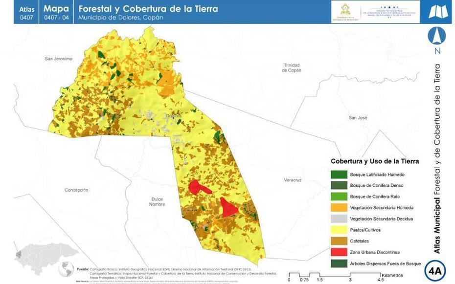 A De Santa Rosa Guatemala, Guatemala Chiquimulilla Santa Rosa, Atlas Municipal, Dolores, Guatemala