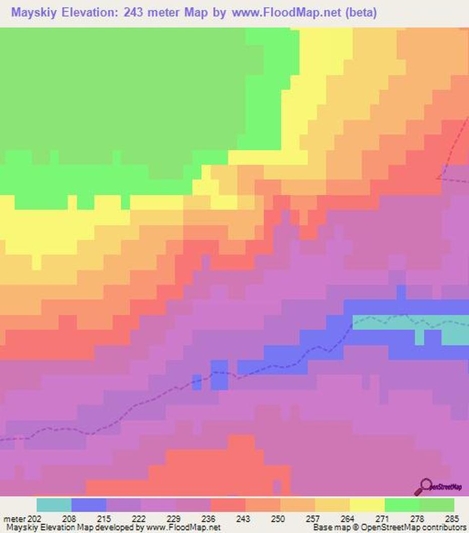 Elevation Of Mayskiy,Russia Elevation Map, Topography, Contour, Mayskiy, Russia, Old Russia, West Russia