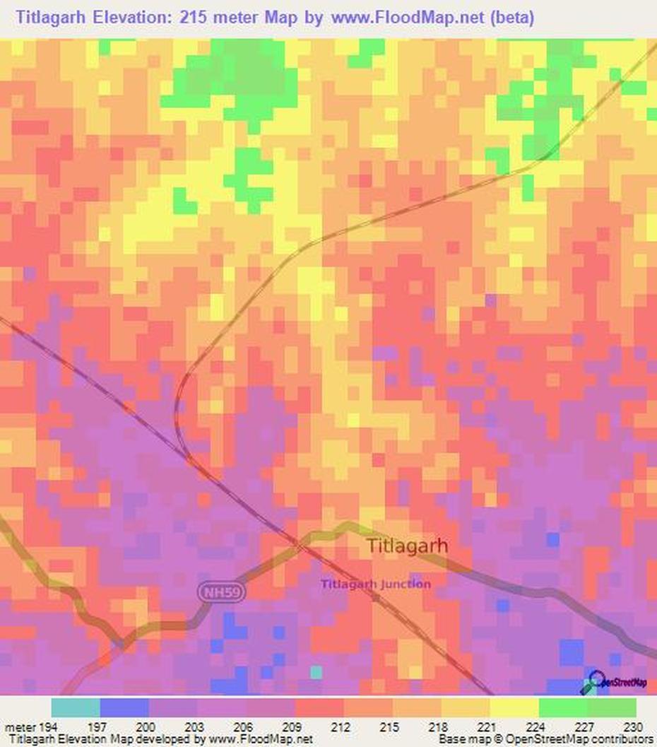 Elevation Of Titlagarh,India Elevation Map, Topography, Contour, Titlāgarh, India, Dhabaleswar, Titlagarh Railway  Station