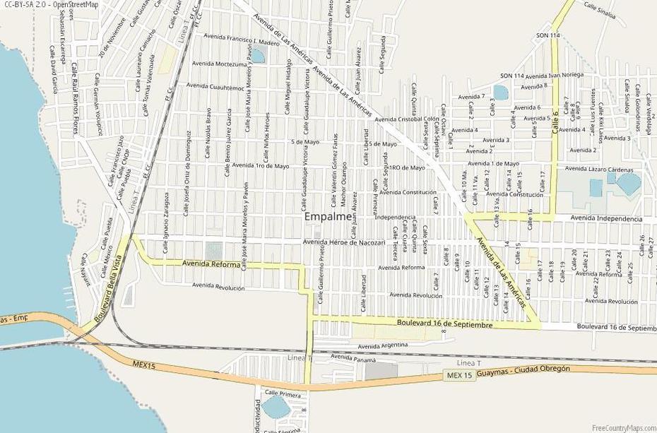 Empalme Map Mexico Latitude & Longitude: Free Maps, Empalme, Mexico, El Empalme Tamaulipas, Empalme De Boaco