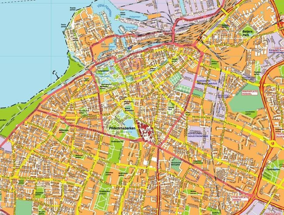 Find And Enjoy Our Malmo Karta | Thewallmaps, Malmö, Sweden, Malmo  Tower, Sweden Rail