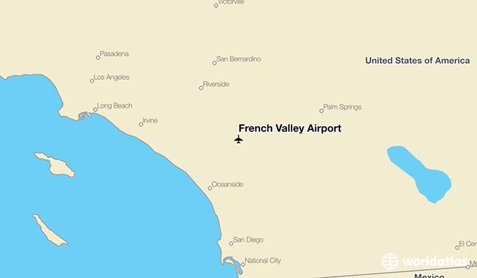 French Valley Airport (Rbk) – Worldatlas, French Valley, United States, France  Counties, French Flag