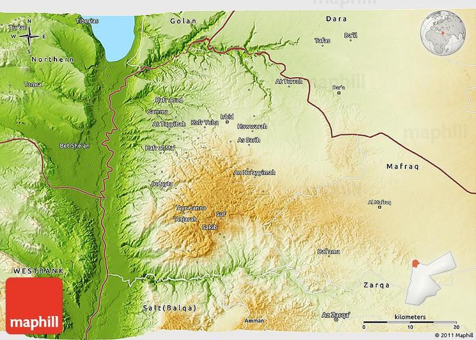 Jordan  Detailed, Jerash Jordan, Physical, Irbid, Jordan