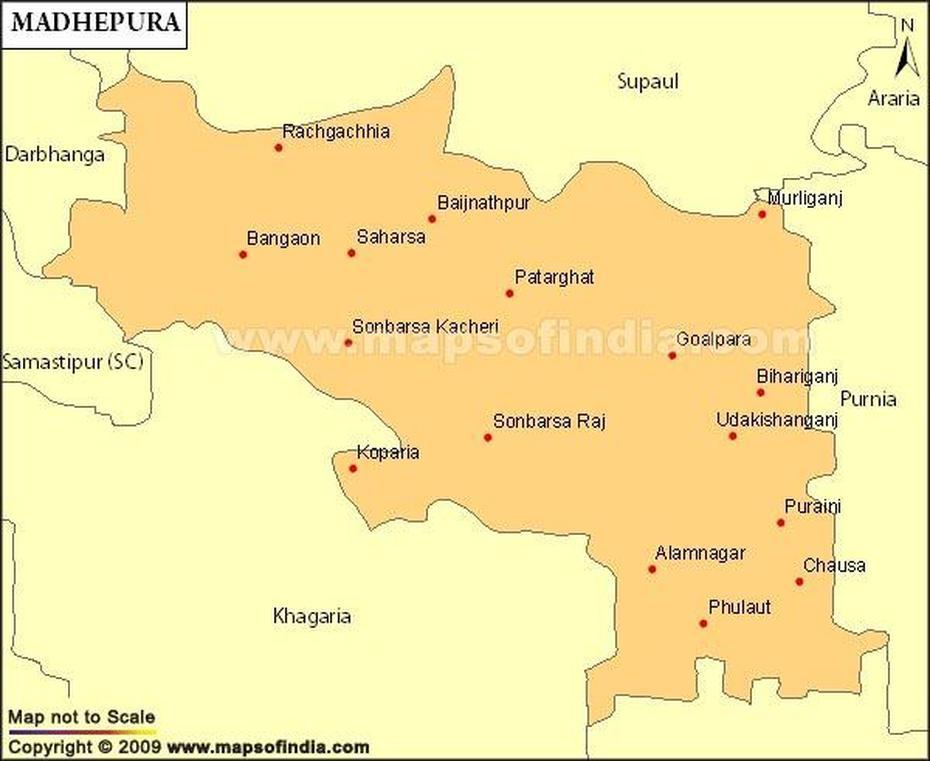 Madhepura Parliamentary Constituency Map, Election Results And Winning Mp, Madhepur, India, Mumbai India On A, Khandwa India