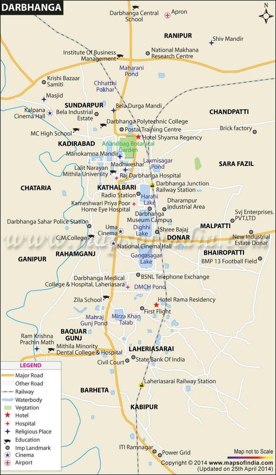 Muzaffarpur, All India  With States, City , Darbhanga, India