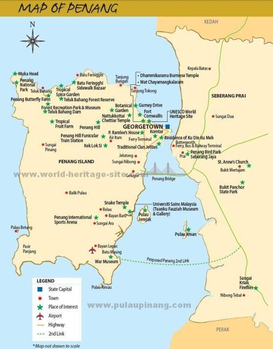 Penang Map – State And Attraction, Seberang Jaya, Malaysia, Sunway Carnival  Mall, Butterworth Malaysia