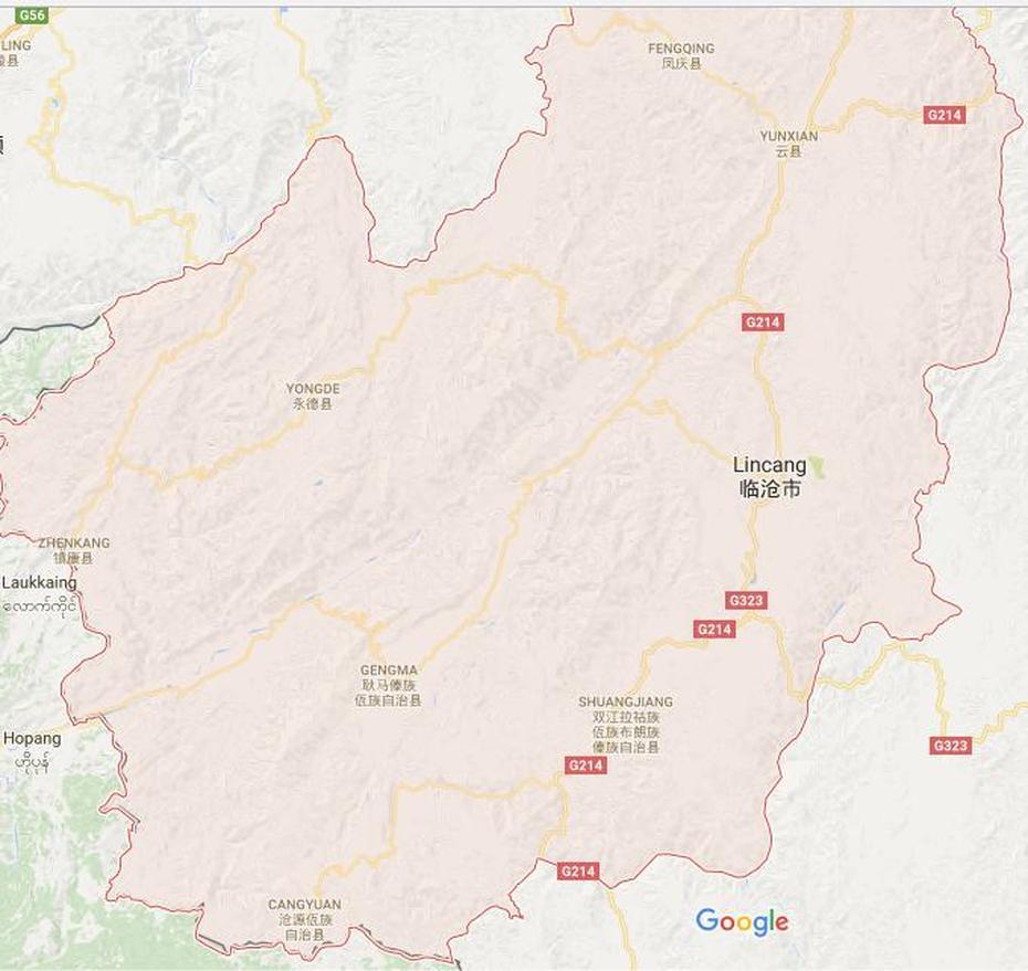 Region Map Of Lincang City  Yunnan Exploration: Yunnan Travel, Yunnan …, Lincang, China, Lincang Yunnan, Nujiang