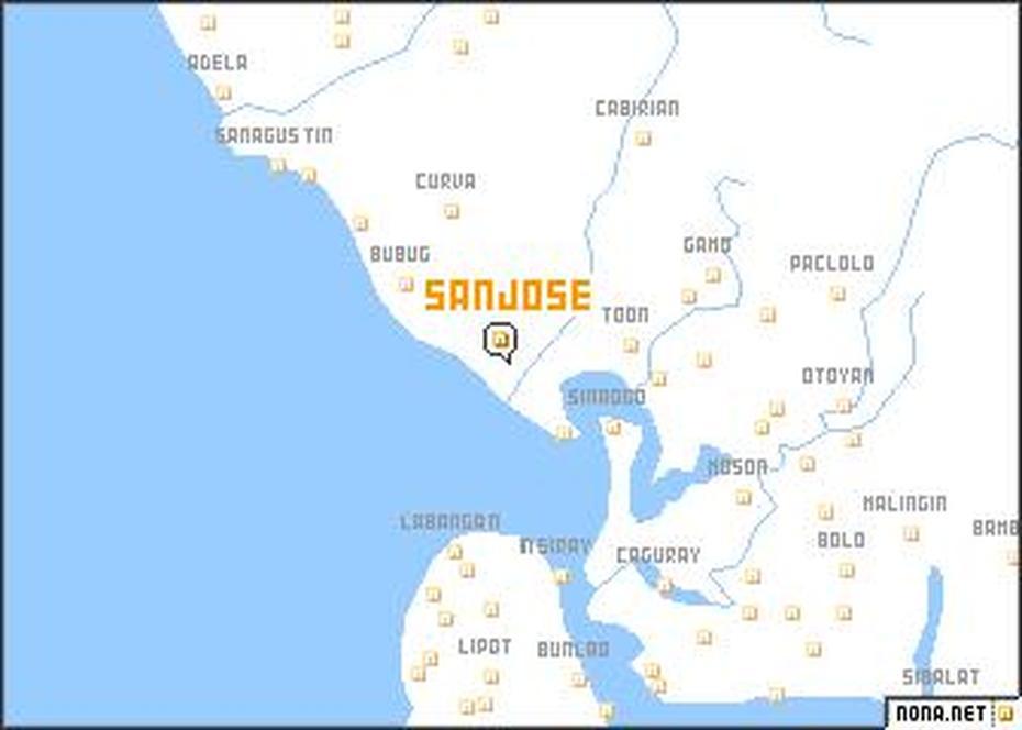 San Jose (Philippines) Map – Nona, San Jose, Philippines, San Jose Camarines Sur, Of San Jose Del Monte Bulacan