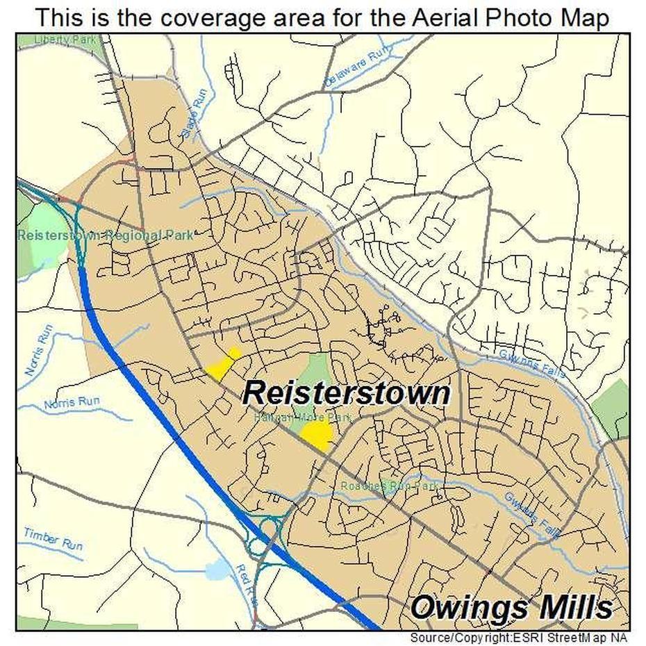 Aerial Photography Map Of Reisterstown, Md Maryland, Reisterstown, United States, United States World, Basic United States