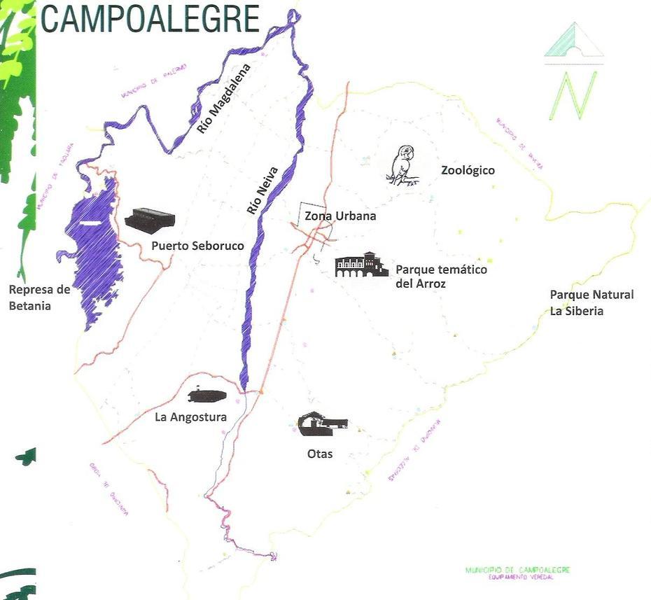 Arte, Cultura Y Turismo: Mapa De Campoalegre, Campoalegre, Colombia, Barranquilla Colombia, Colombia  Geography