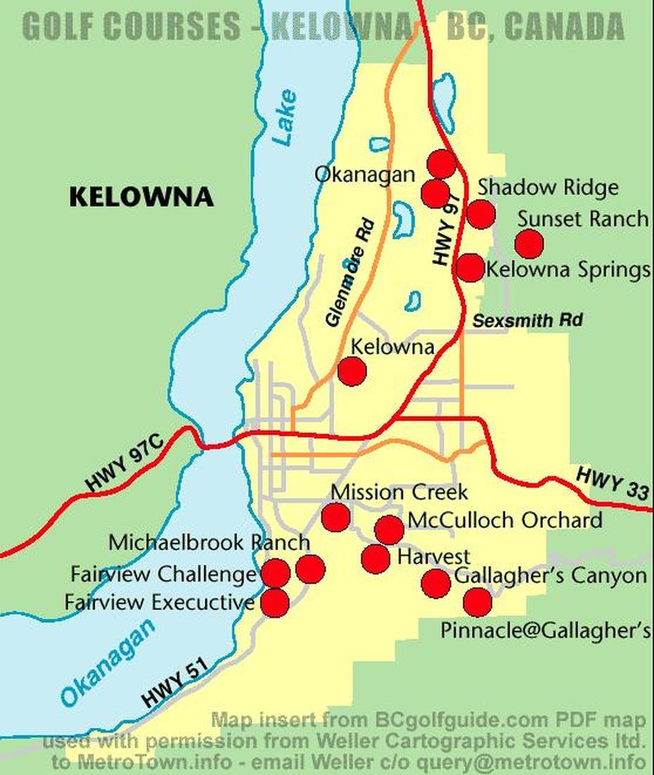 Kelowna Map, East Kelowna, Canada, Burnaby  Mountain, North Burnaby