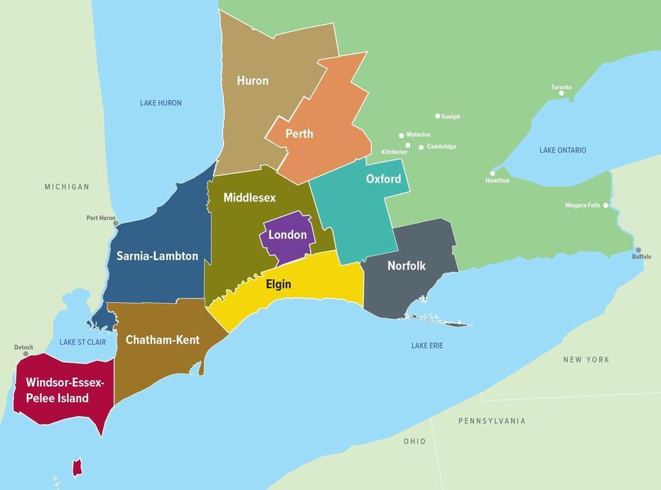 London Ontario Downtown Map – Map Showing Location Of London, Ontario …, London, Canada, London  Location, Of Canada Showing Cities