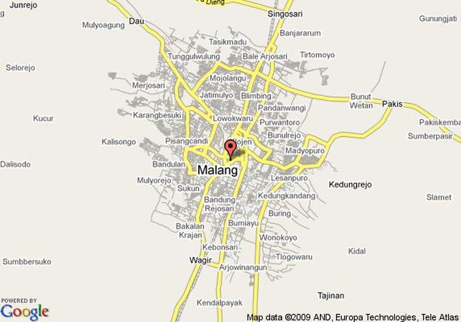 Malang Map, Malang, Indonesia, Batu Indonesia, Indo