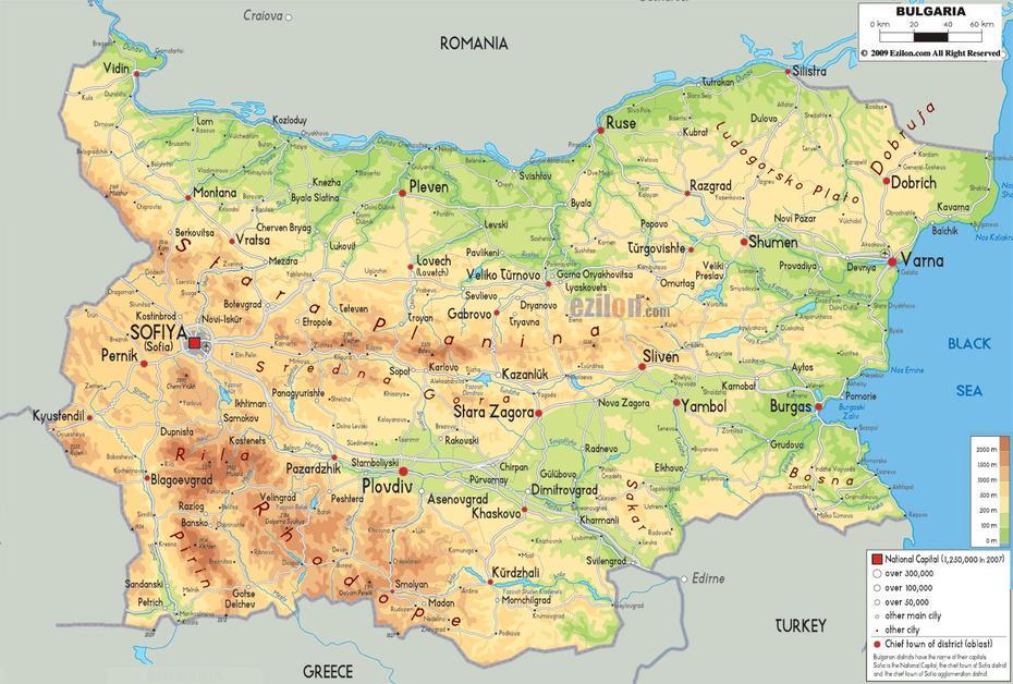 Map Of Bulgaria  Daily Knowledge | Map, Tourist Map, Physical Map, Aytos, Bulgaria, Aytos, Bulgaria