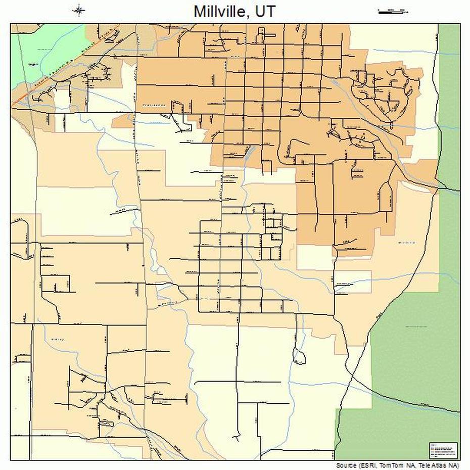 Millville Utah Street & Road Map Ut Atlas Poster Print | Ebay, Millville, United States, Millville Ca, Millville Indiana