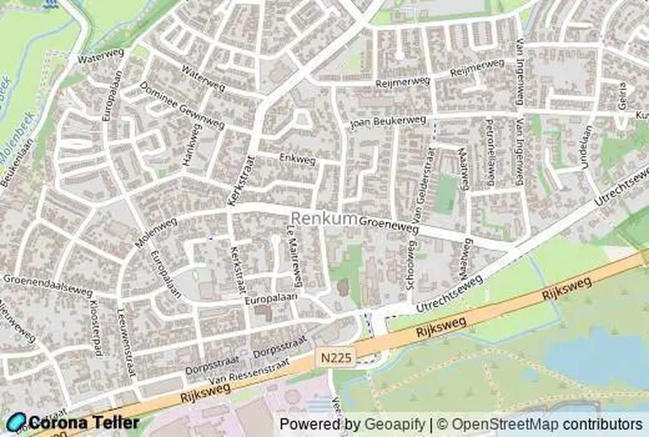 Plattegrond Renkum #1 Kaart, Map En Live Nieuws, Renkum, Netherlands, Oosterbeek, Roman Provinces  Flag
