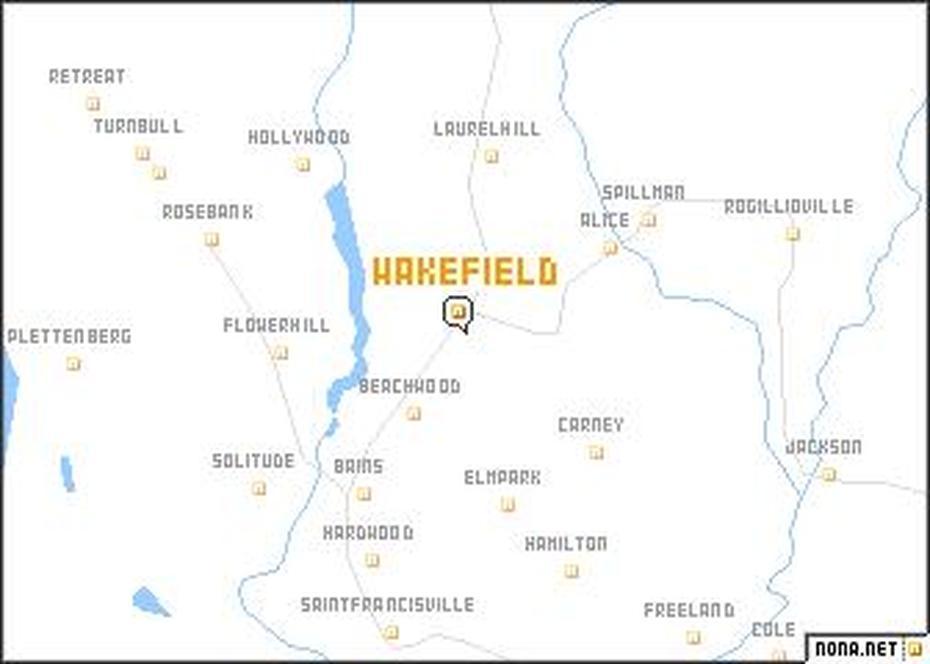 Wakefield (United States – Usa) Map – Nona, Wakefield, United States, Wakefield Ri, York On Uk