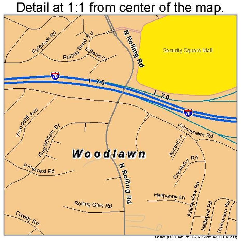 Woodlawn Maryland Street Map 2486475, Woodlawn, United States, Woodlawn Illinois, Ohio Political