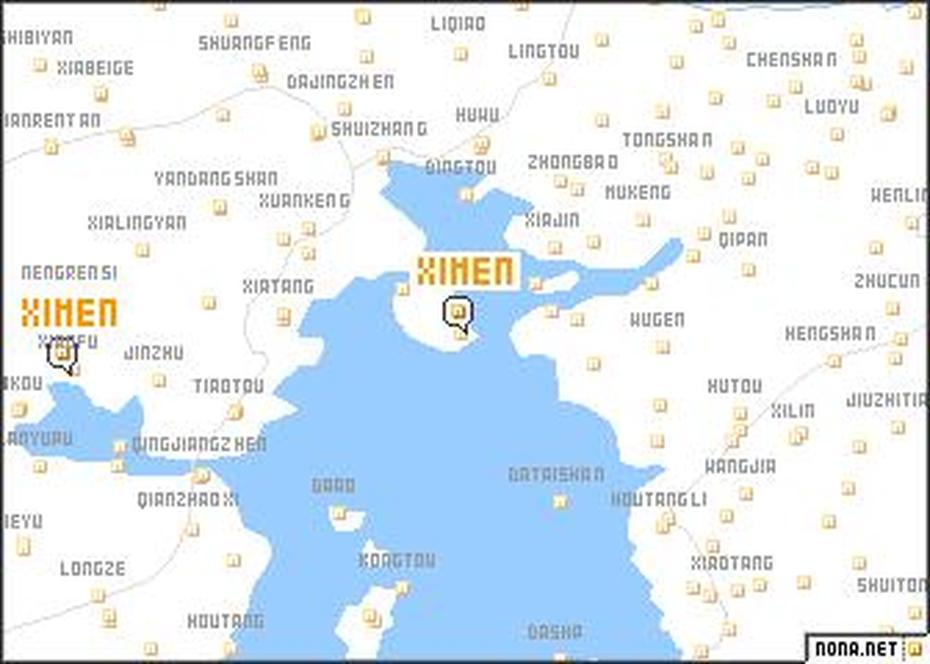 Ximen (China) Map – Nona, Xinmin, China, China  By Province, China  With Flag