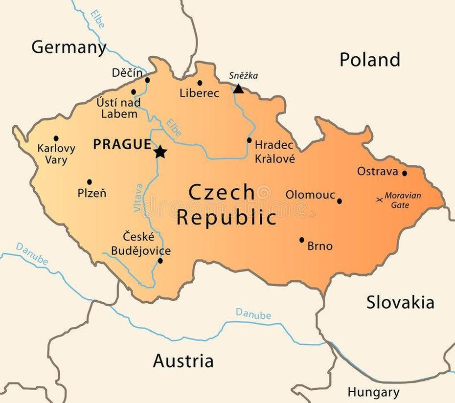 Czech Republic Political Map Stock Vector – Illustration Of Flows …, Orlová, Czechia, Orlová, Czechia