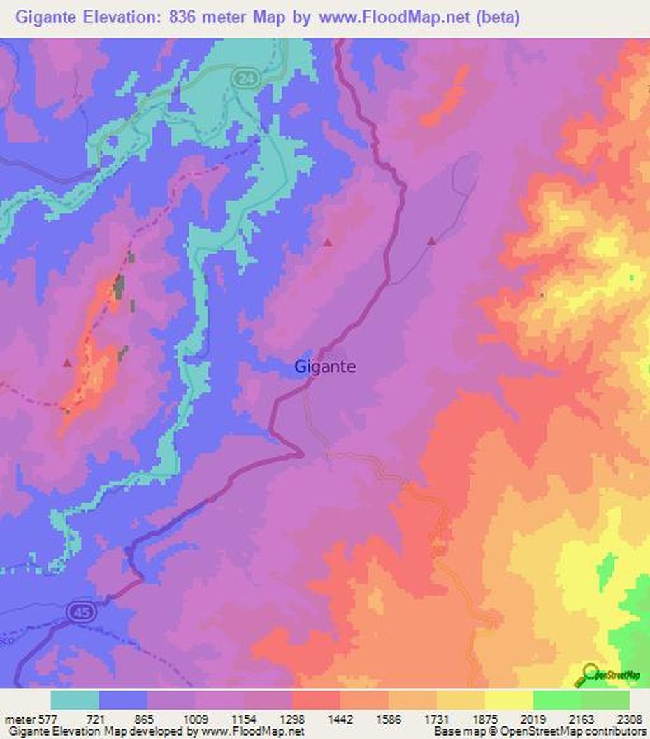 Elevation Of Gigante,Colombia Elevation Map, Topography, Contour, Gigante, Colombia, Colombia Cities, Colombia  Outline